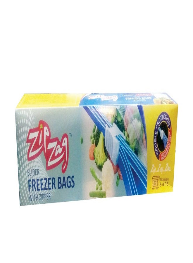 ZIPZAG Zipper Seal Freezer Food Storage Bags Combo Pack(30 Small+ 30 Medium+ 30 Large = 90 Bags),Freezer & Microwave Safe, Convinient & Re-Usable Bags - Image 2